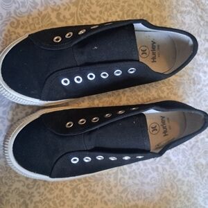 Hurley Womens Chloe Canvas Sneakers Low Top Shoes Size 6